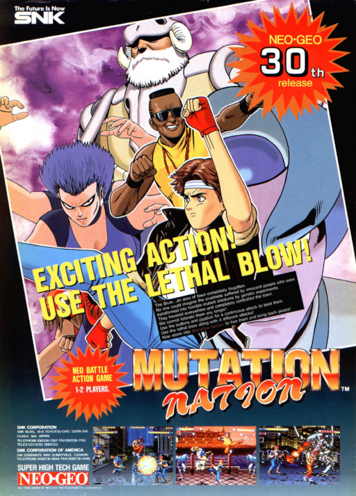 Mutation Nation (NGM-014)(NGH-014) Arcade Game Cover